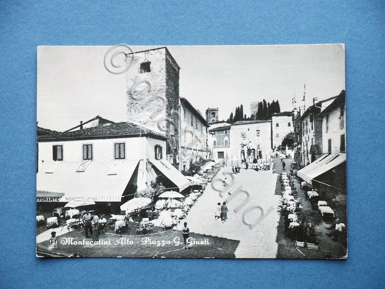 Cartolina Montecatini Alto - Piazza G. Giusti - 1966