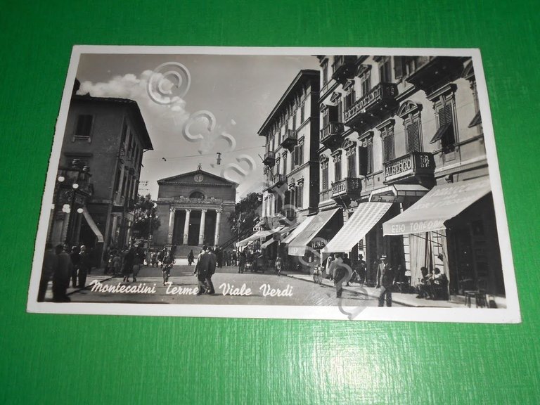 Cartolina Montecatini Terme -- Viale Verdi 1940 ca