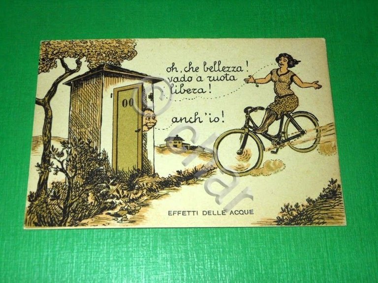 Cartolina Montecatini Terme - Caricatura Satirica - Effetti delle acque …