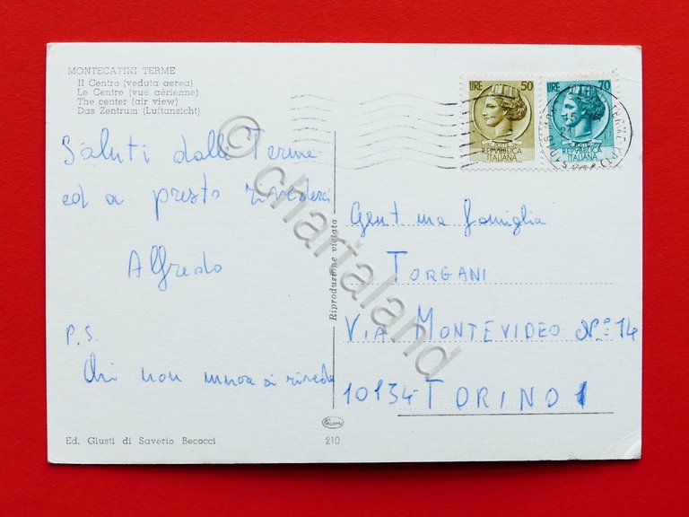 Cartolina Montecatini Terme - Il centro - Veduta aerea - …