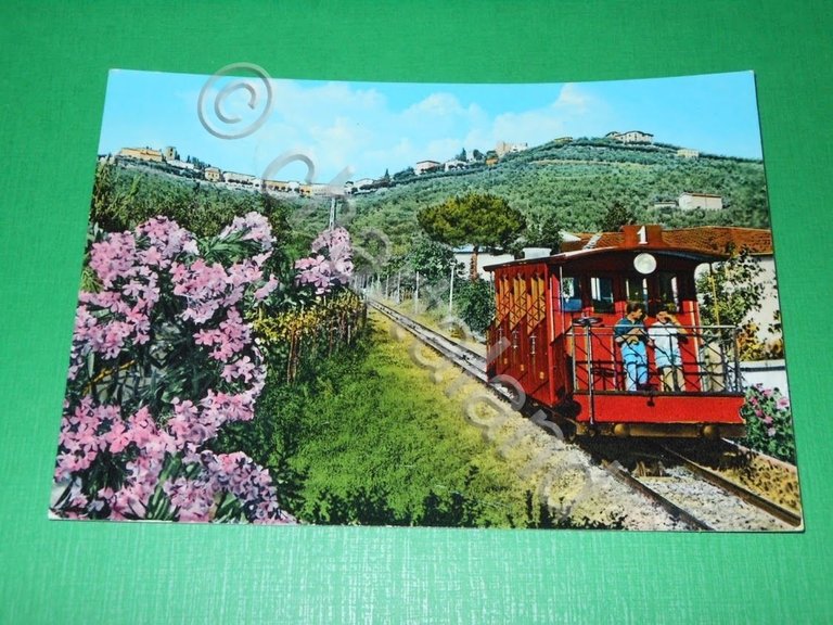 Cartolina Montecatini Terme - La funicolare 1964.