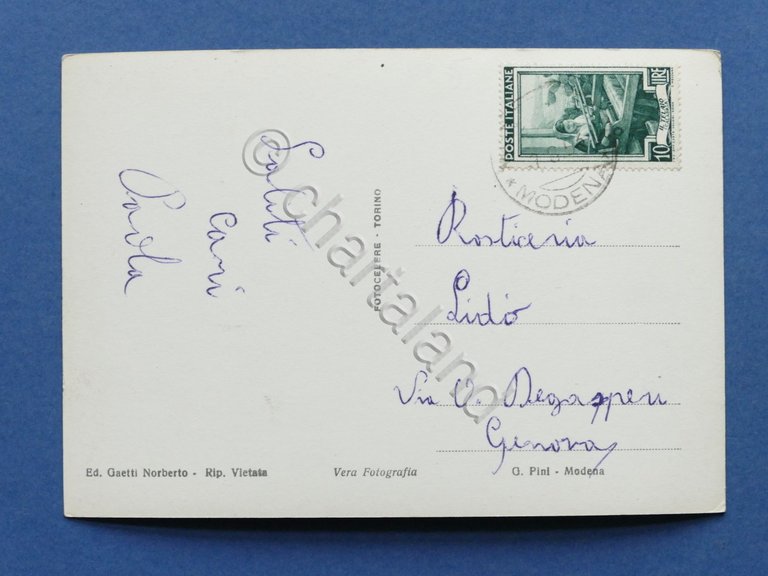 Cartolina Montecenere - Panorama - 1953