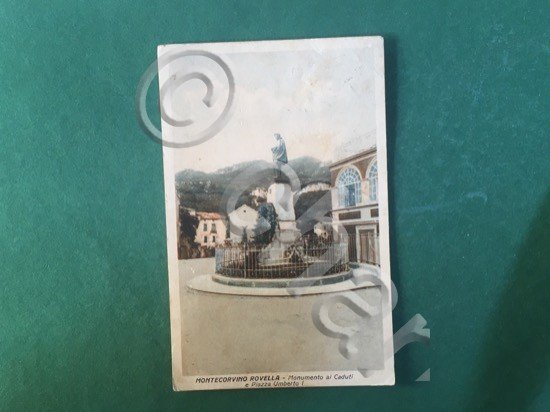 Cartolina Montecorvino - Rovella - Monumento ai Caduti e Piazza …