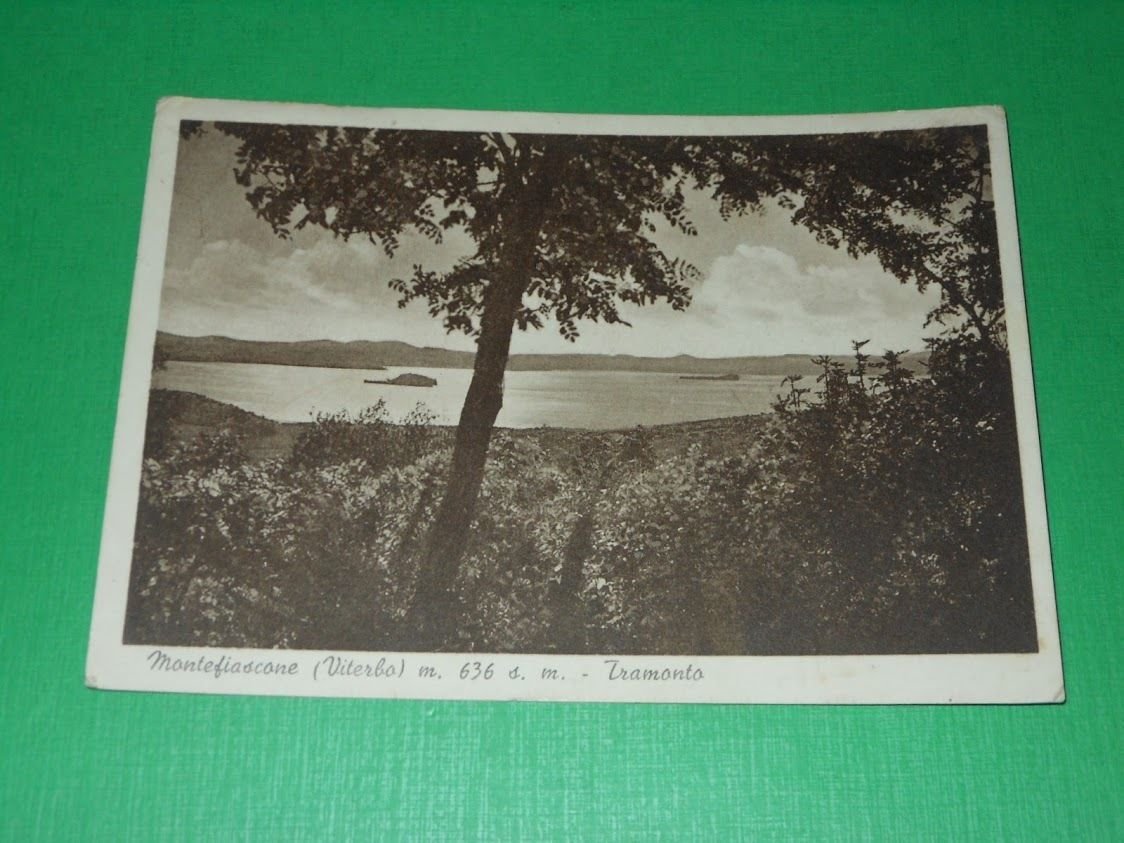 Cartolina Montefiascone ( Viterbo ) - Tramonto 1940.