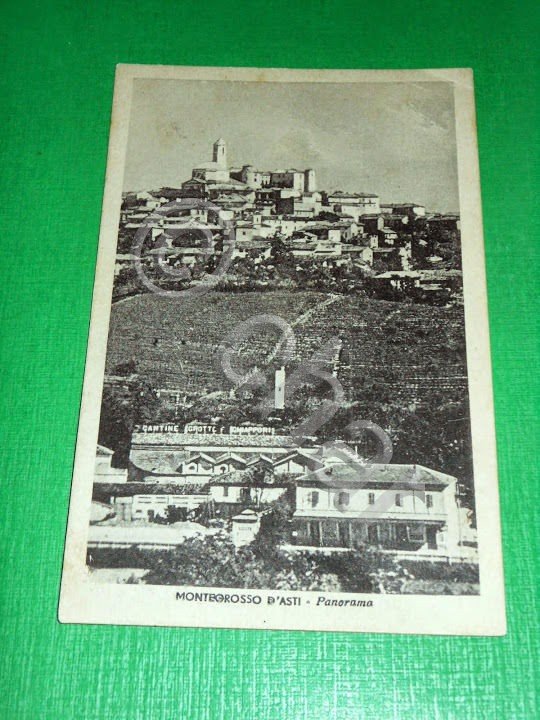 Cartolina Montegrosso d'Asti - Panorama 1948.