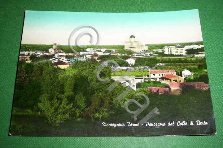 Cartolina Montegrotto Terme - Panorama dal Colle di Berta 1961