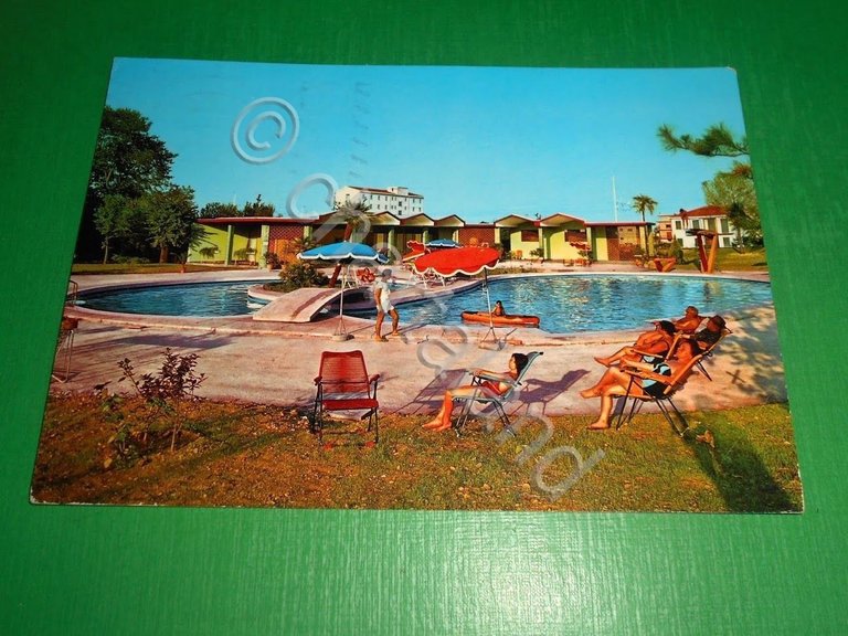 Cartolina Montegrotto Terme - Piscina Termale 1973.