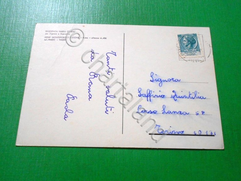 Cartolina Monteporzio Catone - Residenza Maria Clarac 1973.