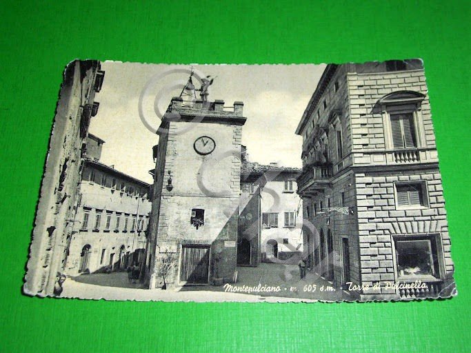 Cartolina Montepulciano - Torre di Pulcinella 1950 ca.