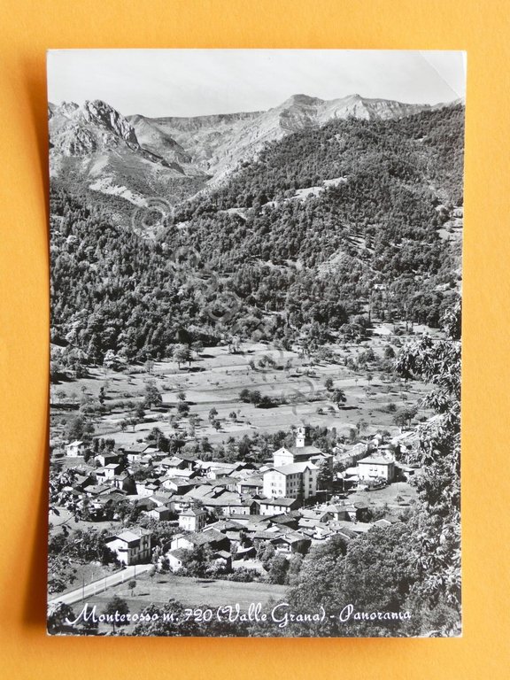 Cartolina Monterosso - Valle Grana - Panorama - 1959.