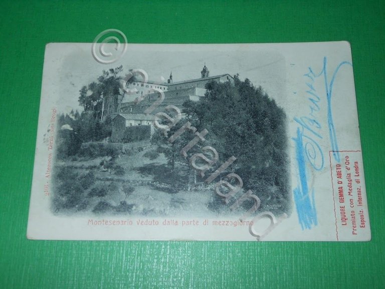 Cartolina Montesenario veduto dalla parte di mezzogiorno 1903