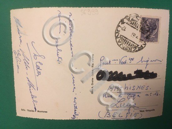 Cartolina Montorso - Chiesa e Centro - 1964