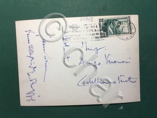 Cartolina Monza - Autodromo - Tribuna Centrale - 1951