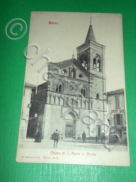 Cartolina Monza - Chiesa di S. Maria in Strada 1910 …