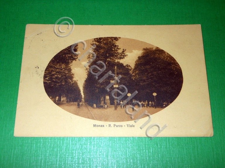 Cartolina Monza - R. Parco - Viale 1925 ca | Immagine Gallery 2