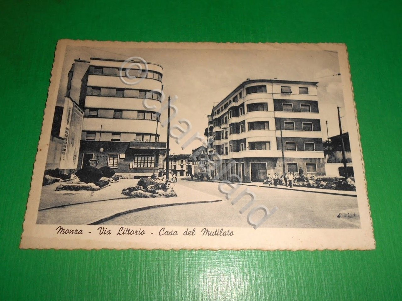 Cartolina Monza - Via Littorio - Casa del Mutilato 1937 …