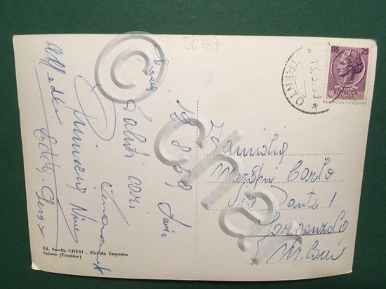 Cartolina Morataso - Trentino m.700 s.m. - 1959