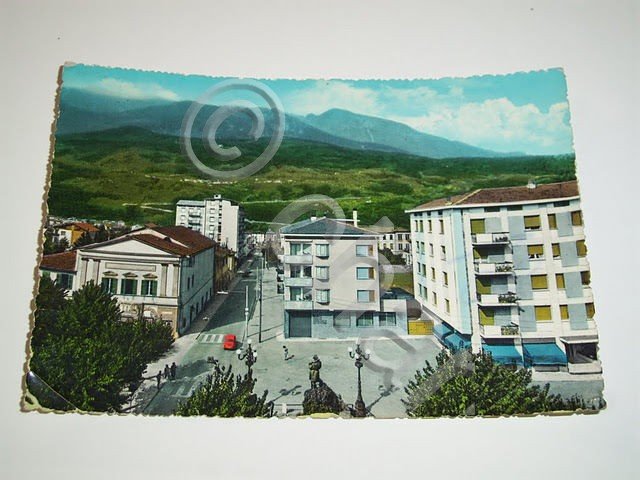 Cartolina Morbegno - Piazza Roma e Viale Tommaso Ambrosetti 1960