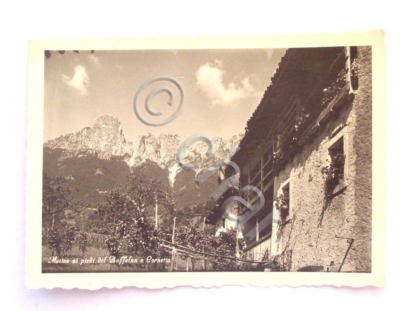Cartolina Motivo ai piedi del Baffelan e Cornetto 1950.