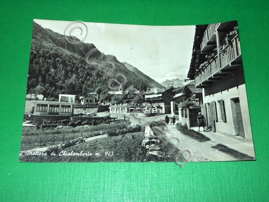Cartolina Mottera di Chialamberto - Scorcio panoramico 1964.