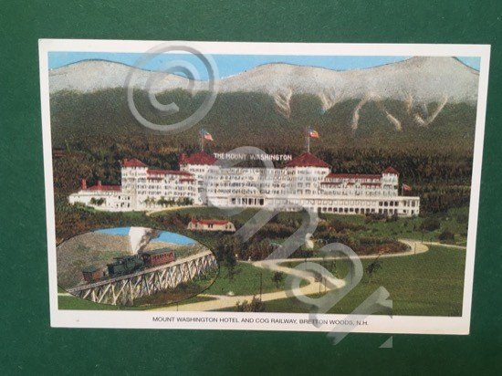 Cartolina Mount Washington Hotel And Cog Railway - Bretton Woods …