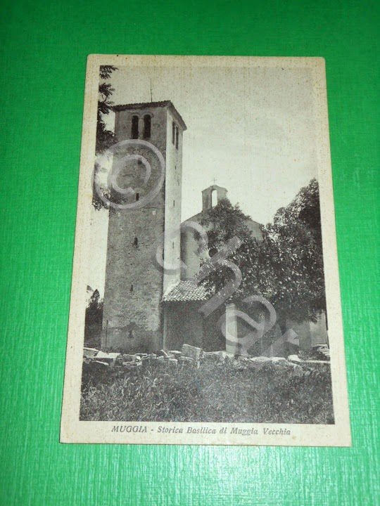 Cartolina Muggia - Storica Basilica di Muggia Vecchia 1930 ca | Immagine Gallery 2