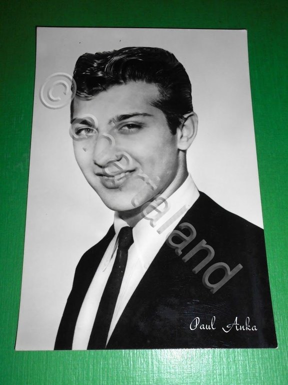 Cartolina Musica - Ritratto del cantante Paul Anka 1960 ca