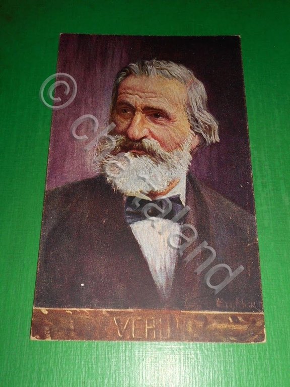 Cartolina Musica - Ritratto del Compositore Giuseppe Verdi 1930 ca