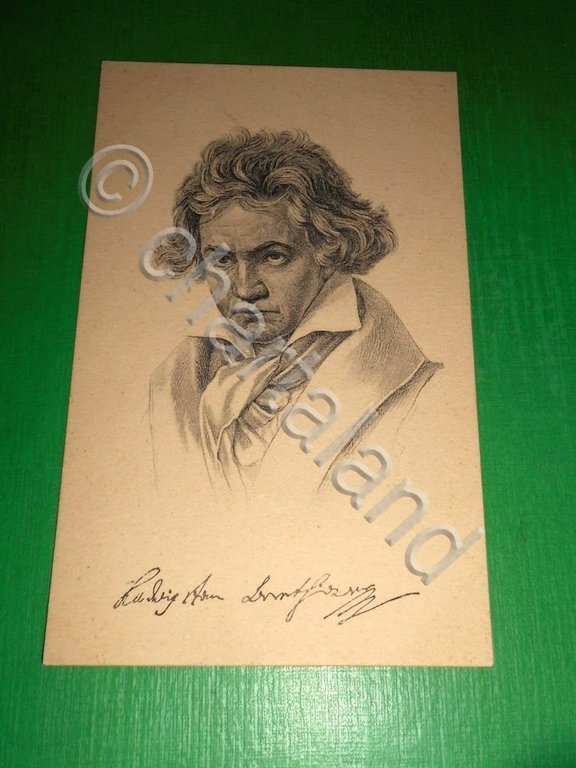 Cartolina Musica - Ritratto del Compositore Ludwig van Beethoven 1930 …