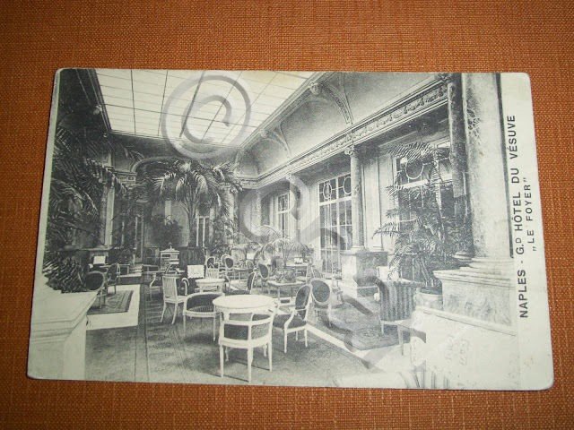 Cartolina Napoli - Grand Hotel Vesuvio - Il terrazzo 1910 …