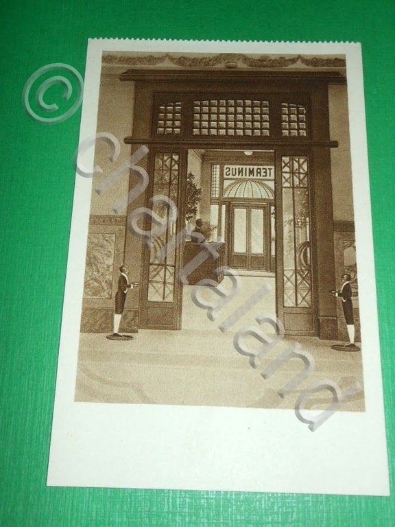 Cartolina Napoli - Hotel Terminus - Ingresso dell' albergo 1920 …