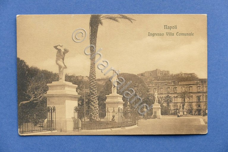 Cartolina Napoli - Ingresso Villa Comunale - 1910 ca.
