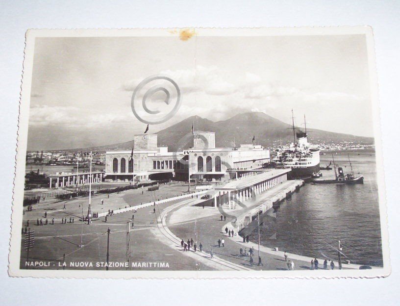 Cartolina Napoli - La nuova Stazione Marittima 1940