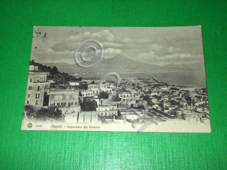 Cartolina Napoli - Panorama dal Vomero 1909