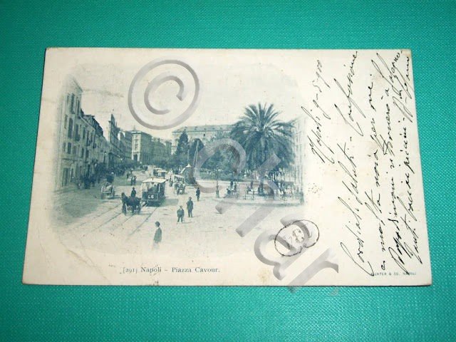 Cartolina Napoli - Piazza Cavour 1900 | Immagine principale