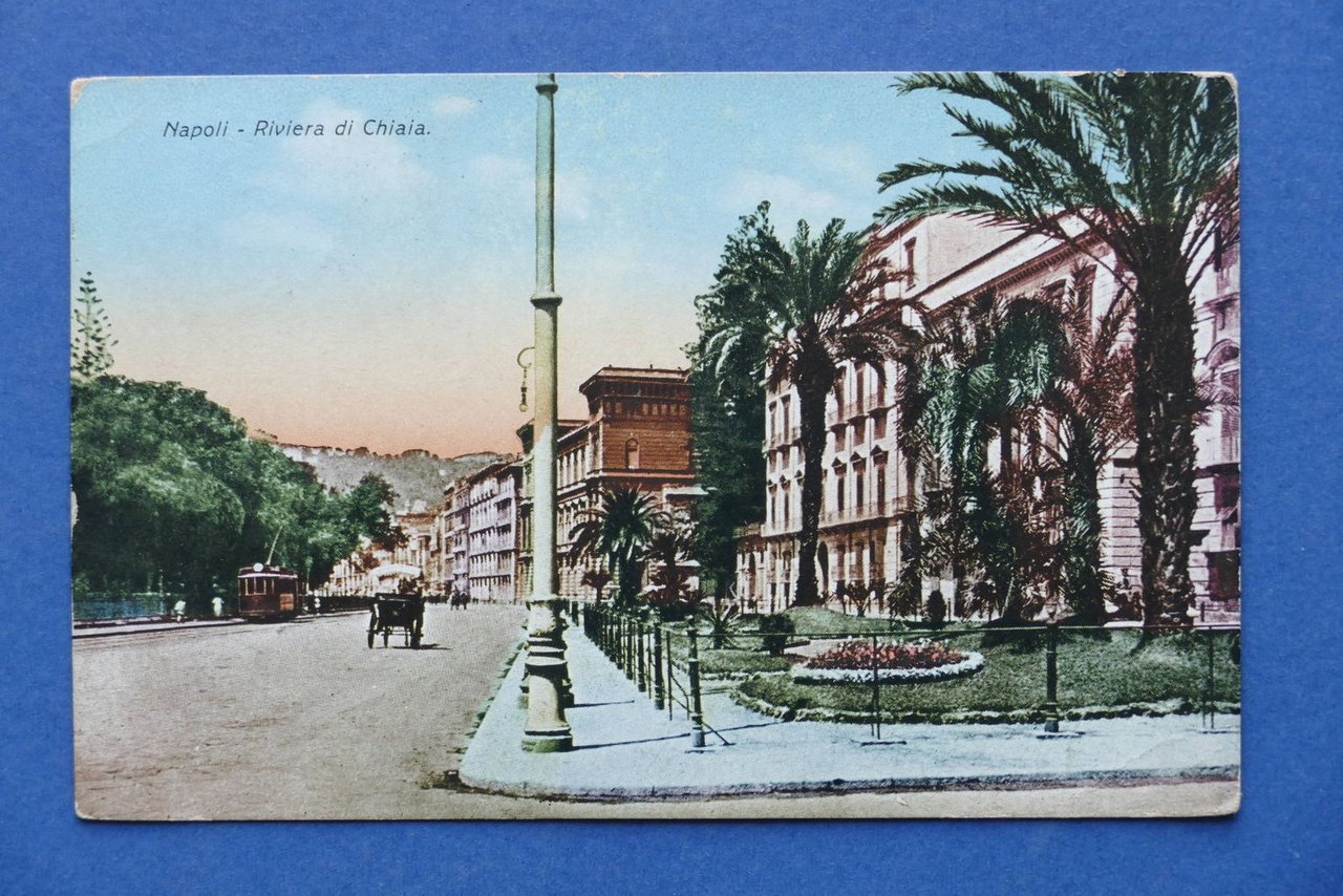 Cartolina Napoli - Riviera di Chiaia - 1933.