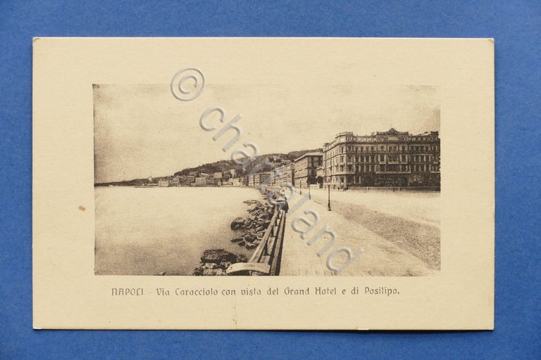Cartolina Napoli - Via Caracciolo con vista dell'Hotel e di … | Immagine Gallery 2