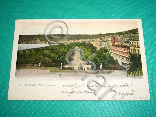 Cartolina Napoli - Villa Nazionale 1900 ca.