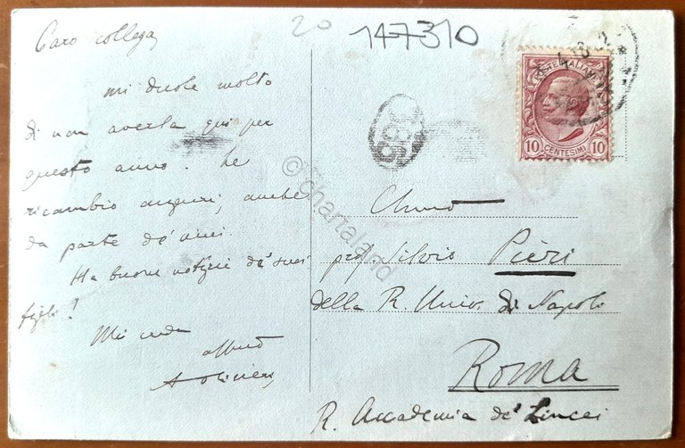 Cartolina Napoli - Vomero - Castel S. Elmo - 1918 | Immagine Gallery 2