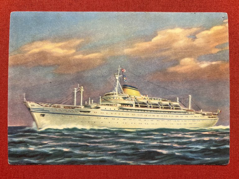 Cartolina Nave - Lloyd Triestino M/N Asia - 1950 ca.