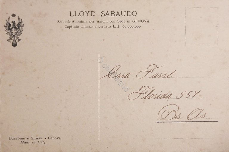 Cartolina Nave - T/N Conte Rosso - Sala di Lettura …