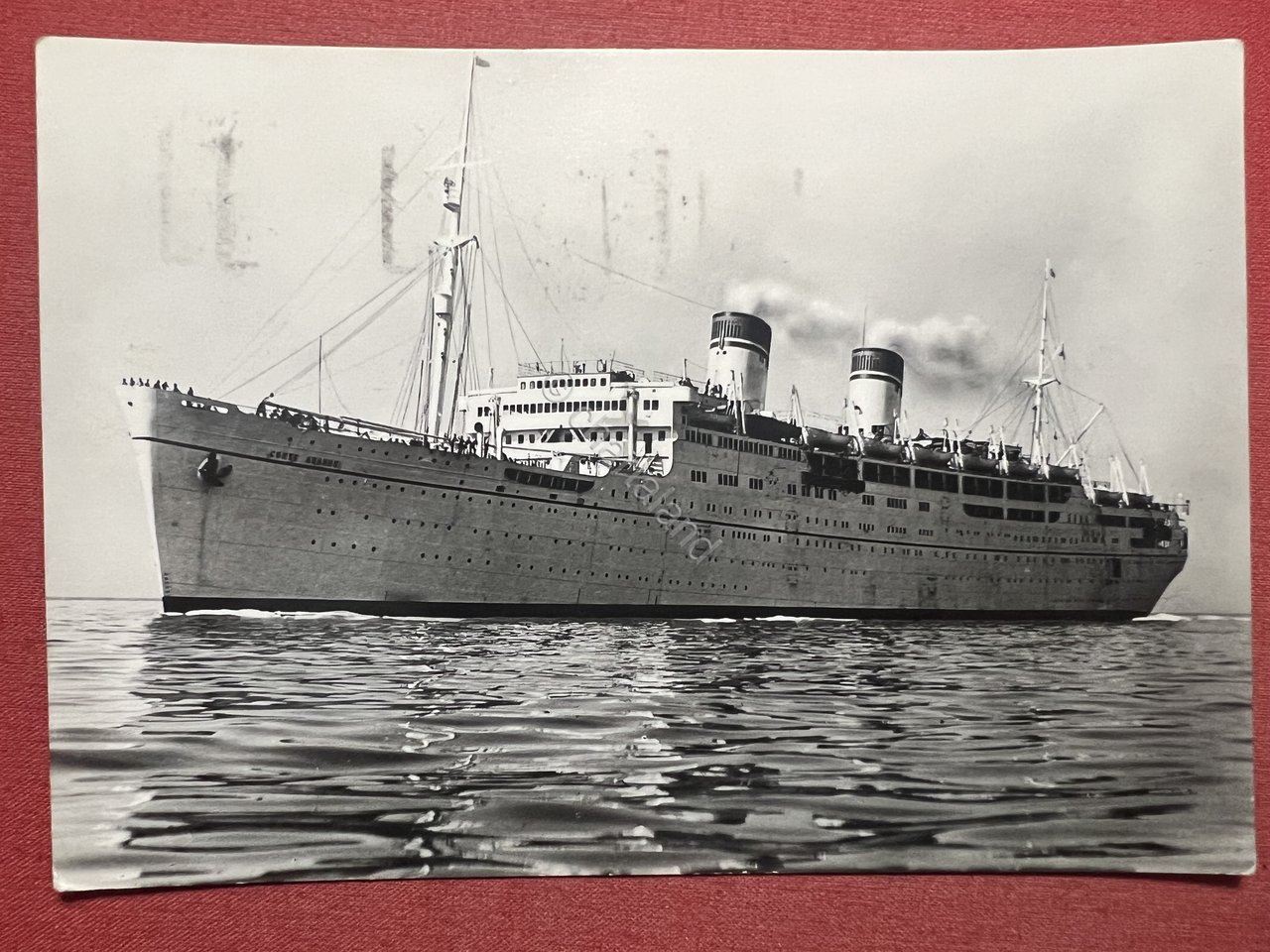 Cartolina Navi - Conte Grande - Genova - 1950