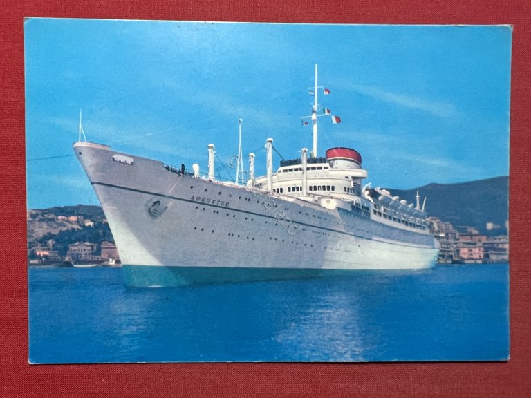 Cartolina Navi - Transatlantico Augustus - 1960 ca.