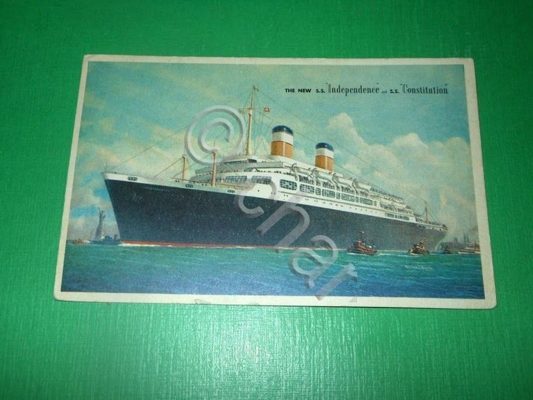 Cartolina Navigazione American Export Lines - The new S/S Independence …