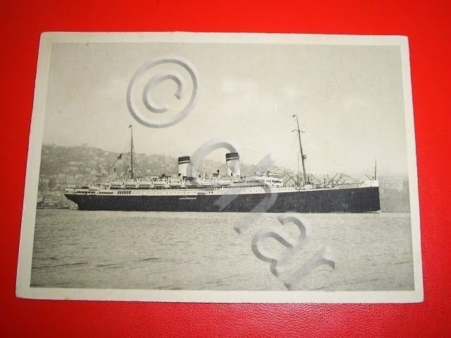 Cartolina Navigazione Italia - Nave Augustus 1936.