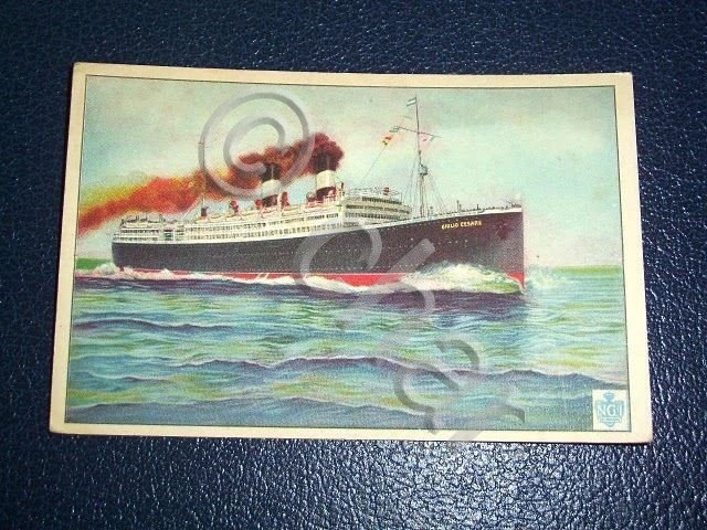 Cartolina Navigazione Italiana Nave Giulio Cesare - 1940.