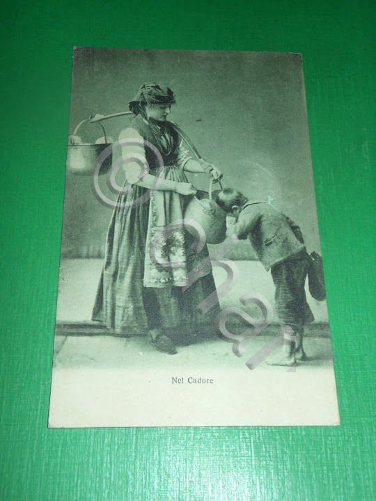 Cartolina Nel Cadore ( Belluno ) - Usi e costumi …