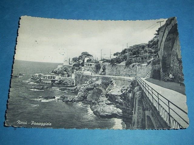 Cartolina Nervi - Passeggiata 1955.
