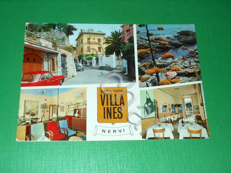 Cartolina Nervi - Pensione Villa Ines 1977.