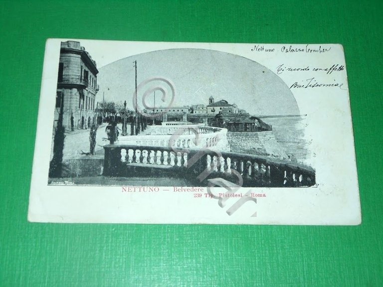 Cartolina Nettuno - Belvedere 1904